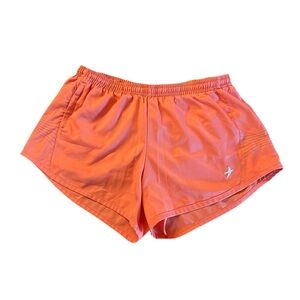 Oiselle Vibrant Orange Lined Athletic Running Shorts Women’s Size Small